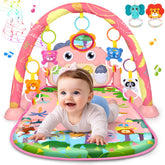 UMIKU baby play mat with dinosaur arch toys supports tummy time exploration