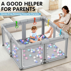 UMIKU playpen uses 300D Oxford fabric—durable, skin-friendly material for everyday play.