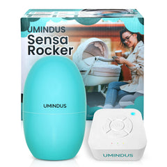 UMINDUS SensaRocker baby rocker on stroller outing for hands-free soothing.