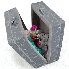 Umoving portable bed shows no-assembly setup for quick use.