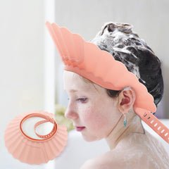 UMUACCAN baby shower cap with soft edge for gentle comfort during bath.