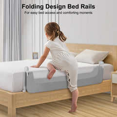 UNAPHO bed rail guard assembly shows tool-free setup for quick installation