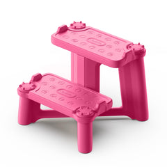 UNCLE WU kids step stool dual height rose pink for easy potty access