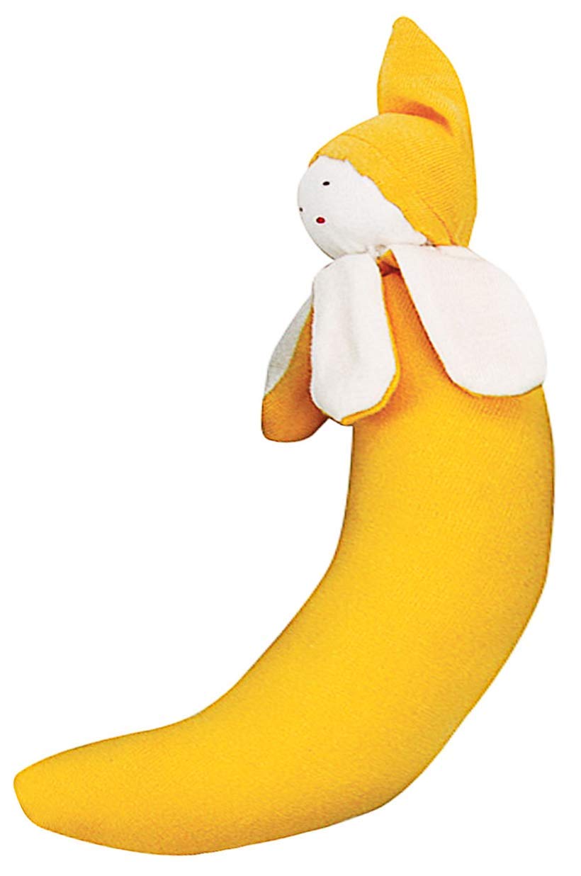 Under the Nile banana-teething-toy offers soft organic cotton for gentle teething relief.