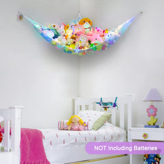 Unicorn Castle elastic-edge plush toy storage saves space and expands capacity.