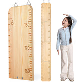 Unicorn Castle growth chart wall-wooden-height-chart close-up shows durable solid wood for lasting growth tracking.
