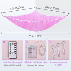 Unicorn Castle LED string light 118 inches brightens kids rooms for cozy playtime.
