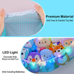 Unicorn Castle polyester mesh material delivers durability and breathable visibility for easy toy access.