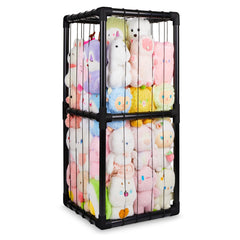 Unicorn Castle stuffed animals storage vertical tower keeps toys organized and accessible.