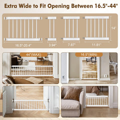 Unidevice dog gate pressure-mount-install enables quick, damage-free doorway setup.
