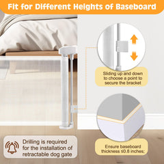 Unidevice Short Dog Gate white mesh for safe, breathable containment