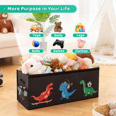 Uniency toy box side handles make transport simple and quick.