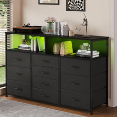 Unionly 55W dresser open shelves for easy-access media and decor