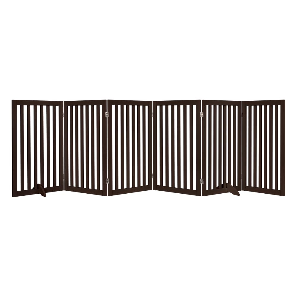 Unipaws 120-inch extra wide gate assembled in living room for wide doorway coverage