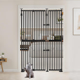 Unipaws 75in cat gate height demonstrates tall-cat containment for doorway safety