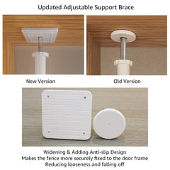 Unipaws 75in high gate open-door detail shows auto-close and convenient walk-through.