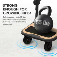 UNIQUIFY stroller board folded neatly for compact storage.