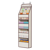 Univivi 5-Shelf Fabric Door Storage front stitching shows durability for heavy items