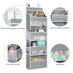 Univivi Door Organizer bottom support demonstrates sturdy construction for heavier items.