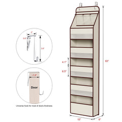 Univivi over-door organizer beige side view emphasizes sturdy construction