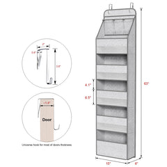 Univivi over-door organizer mesh windows allow visibility and air circulation.