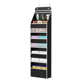 Univivi over-door storage organizer with four large pockets for easy baby bottle and diaper storage