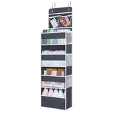 Univivi over-the-door organizer with 6 side mesh pockets offers versatile storage.
