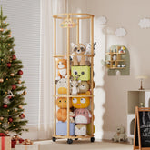 Unlumm rolling stuffed animal storage with wheels for easy cleanup and mobility