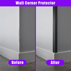 UNNAK installation process for corner guards with gloves; adhesive not included.