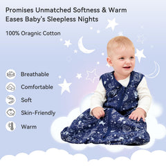 Unnivoll baby sleep sack closeup cotton texture for gentle skin comfort.