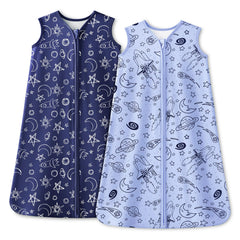 Unnivoll baby sleep sack front view in blue-green space for safe, comfortable sleep