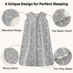 Unnivoll sleep sack roomy fit supports hip movement for safe sleep