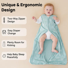 Unnivoll sleep sack zip guard closeup protects delicate skin during zipping.