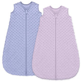 Unnivoll fleece baby sleep sack dot-design front view for cozy bedtime.