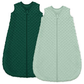 Unnivoll fleece sleep sack with dot design in forest green cozy texture for baby comfort