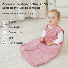 Unnivoll fleece sleep sack plush dots pattern for comforting bedtime