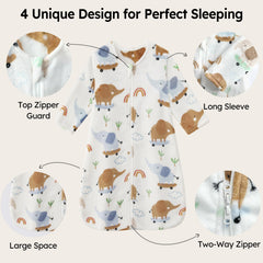 Unnivoll fleece sleep sack warmth detail soft inner fleece locks warmth