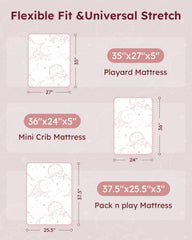 Unnivoll mini crib sheets in soft microfiber for gentle touch