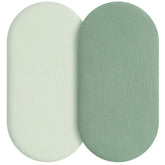 Unnivoll muslin bassinet sheets close-up showing soft breathable cotton for baby comfort.