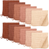 Unnivoll muslin burp cloths pack front view shows soft, breathable cotton for delicate skin.