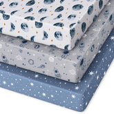 Unnivoll pack and play fitted sheet showing secure 38x26 fit for easy setup.