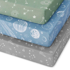 Unnivoll Pack and Play Sheets fitted 38x26 securely fit pack n play mattresses.