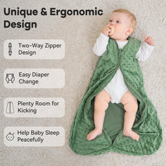 Unnivoll sleep sack plush dots provide familiar soothing texture