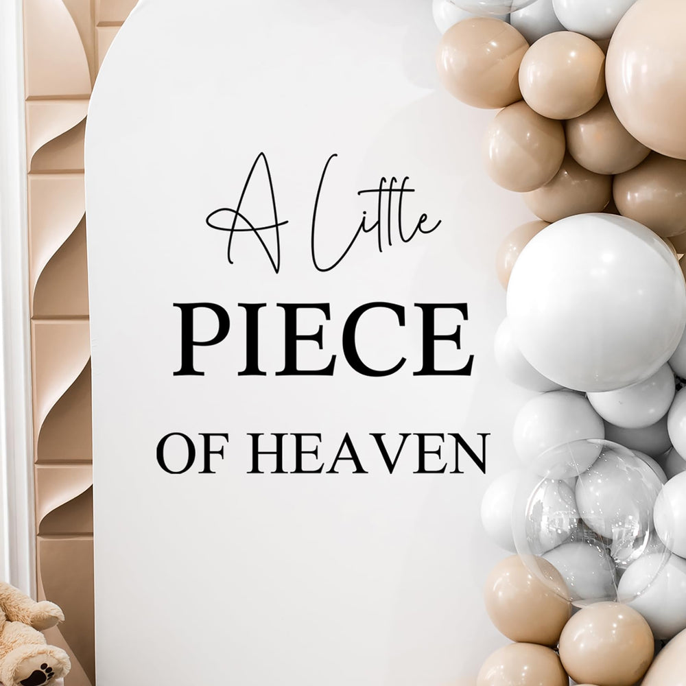 Unonede A Little Piece of Heaven Decal balloon-arch backdrop for photo-worthy gender reveal memories