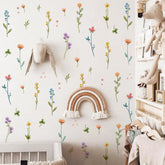 Unonede boho watercolor flower wall stickers brighten spaces with vibrant color.