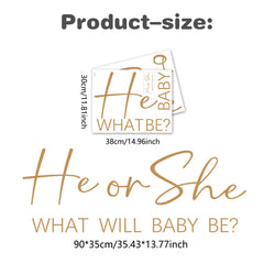 Unonede gender reveal wall decal closeup design highlights vibrant colors for elevated party visuals.