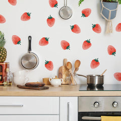 Unonede strawberry wall stickers six sheets brighten nurseries