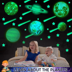UNTOLD PLANETS sun moon Pluto wall decals support space-themed decor and learning visuals.