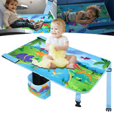 UNTREE Toddler Airplane Bed in-flight seat-setup creates a cozy travel experience.