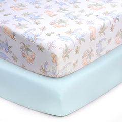 UOMNY dinosaur crib sheet soft-microfiber for gentle sleep and snug fit.